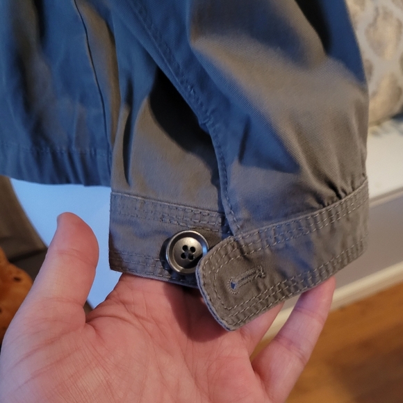 Ann Taylor LOFT Vintage Gray Puff Sleeve Tailored Pocketed Jacket Size XS - Picture 6 of 11